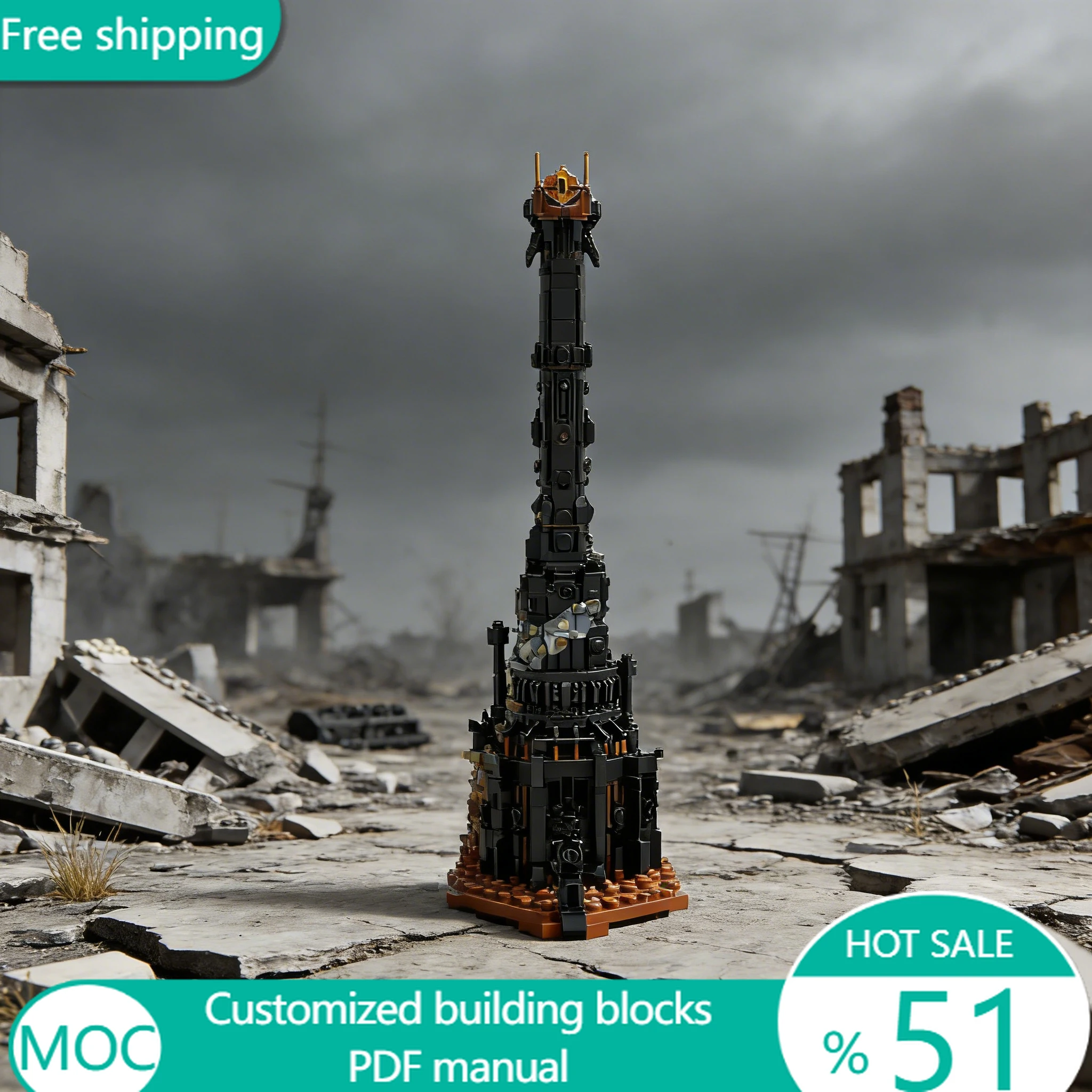 

9623 PCS Customize Black Battle Castle MOC Customize Modular Building Block Brick Simple Popular Creative DIY Assembly Toy Gift