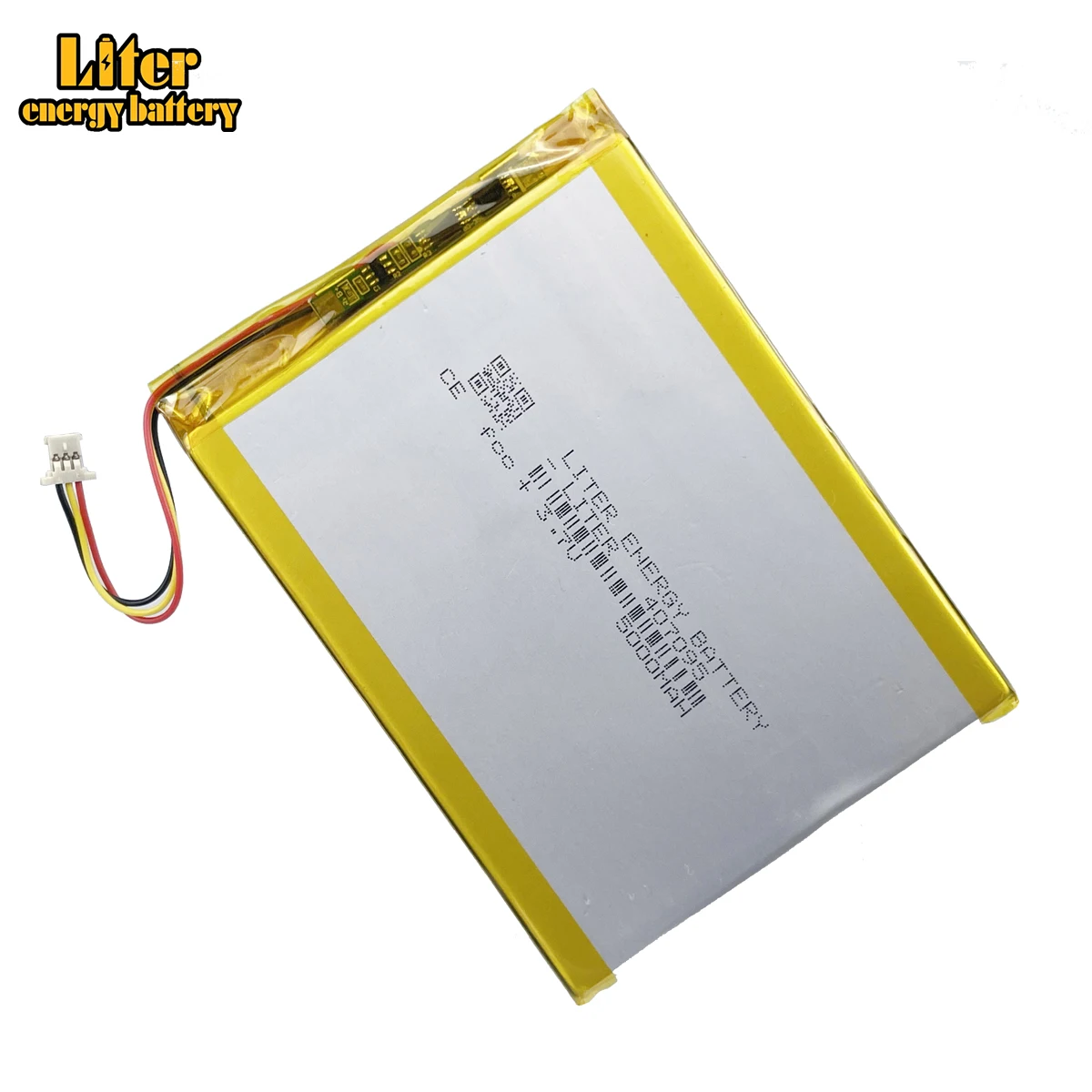 3-wires connector 3.7V 5000MAH 407095 Li Polymer Li-ion Lithium Battery For Tablet PC PDA PSP IPAQ DVD MID DIY E-book Power bank