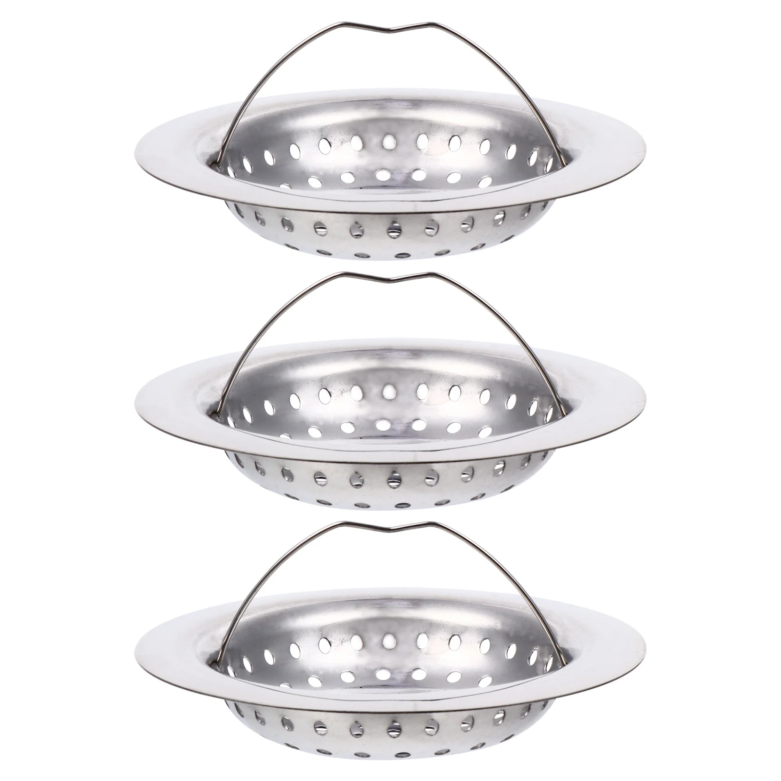 

3pcs Stainless Steel Sink Strainer Water Drain Filter For Kitchen Bathroom Bathtub Basket Strainer Drain Cover Mesh