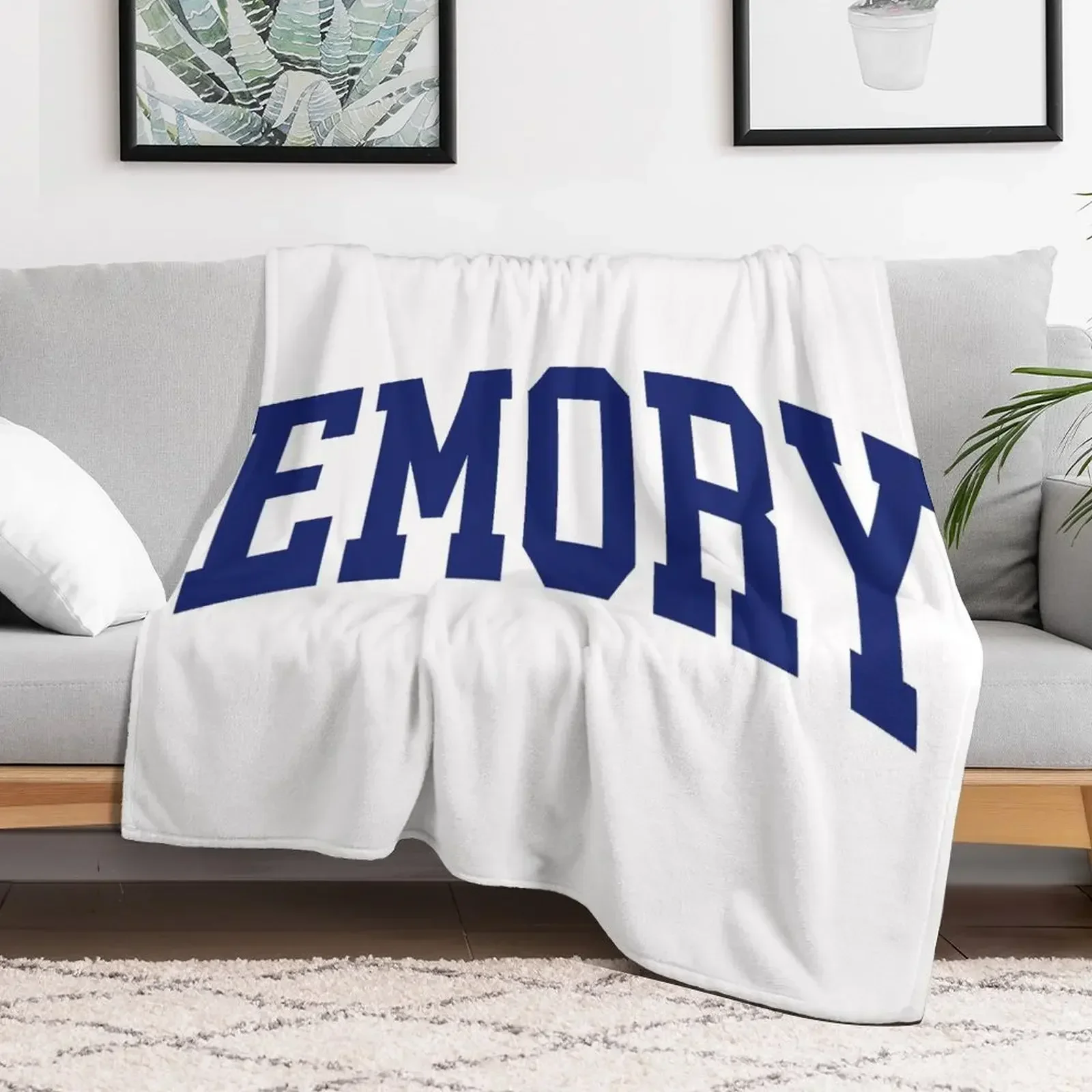 

emory - emory university college font curved Throw Blanket Winter beds Soft Beds Beautifuls bed plaid Blankets