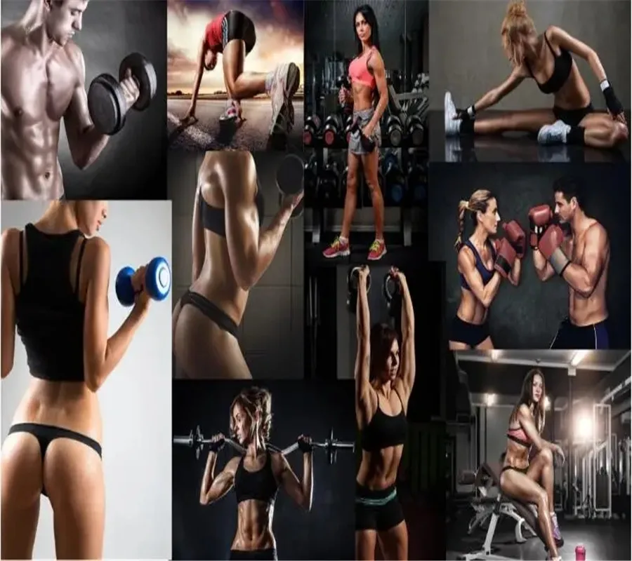 Custom beauty salon fitness men and women waterproof large size poster photo wall Fashion store background wall