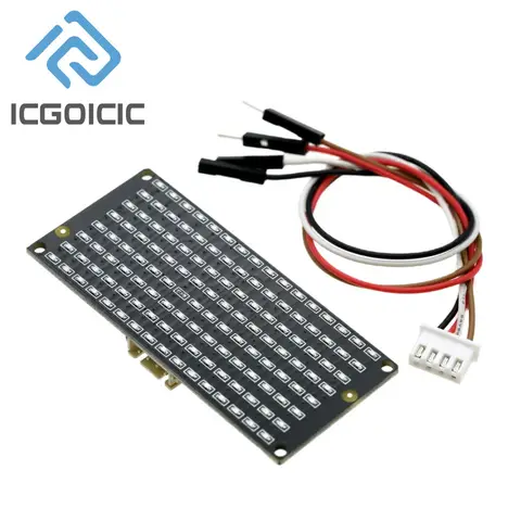 8*16 LED Matrix Display Module – I2C Interface, 3.3V~5V For Arduino, Micro:bit & Raspberry Pi DIY Projects