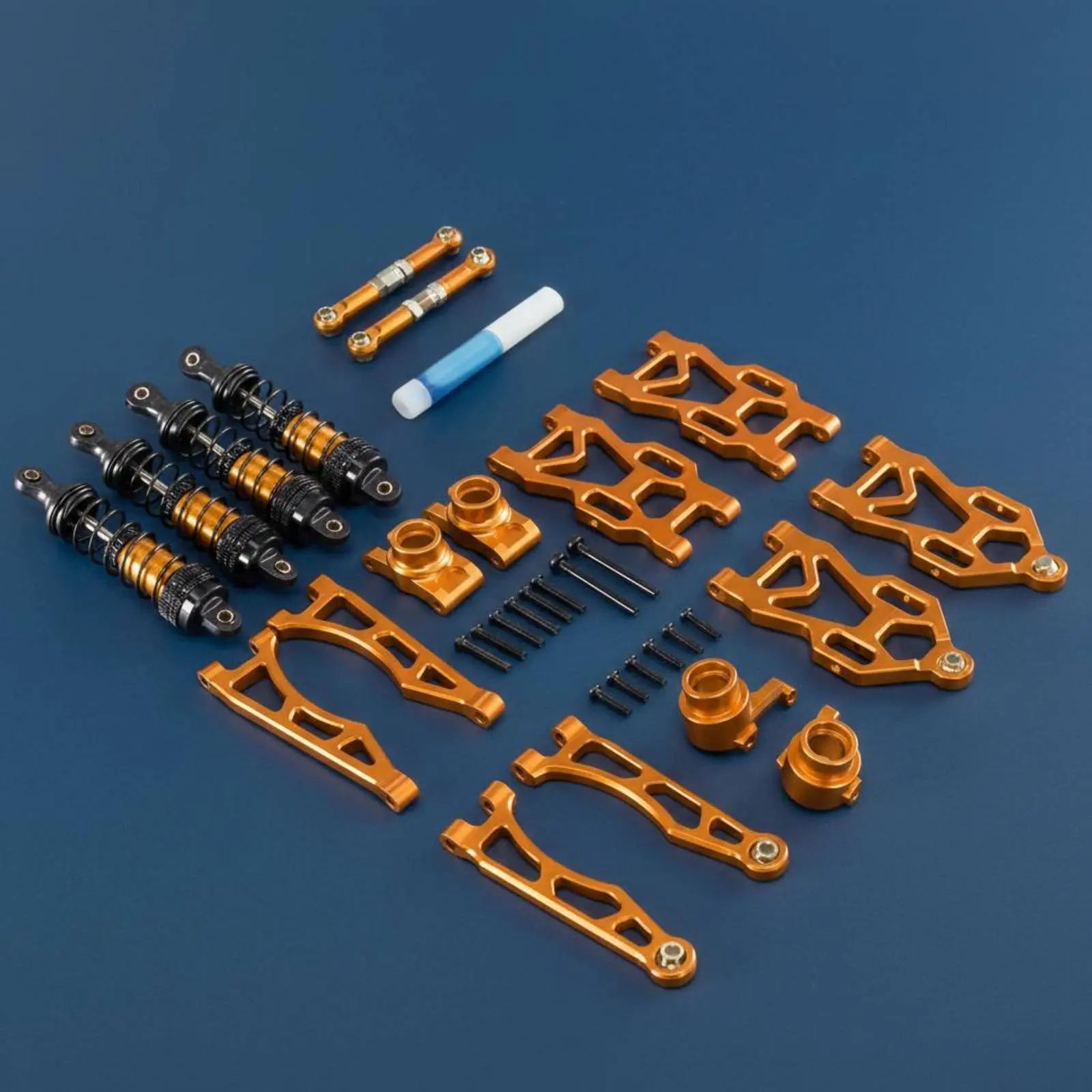 

1/16 Scale RC Car Metal Modification Set Enhanced Performance Metal Swing Link and Shock Absorber Set RC Car Aluminum Damping