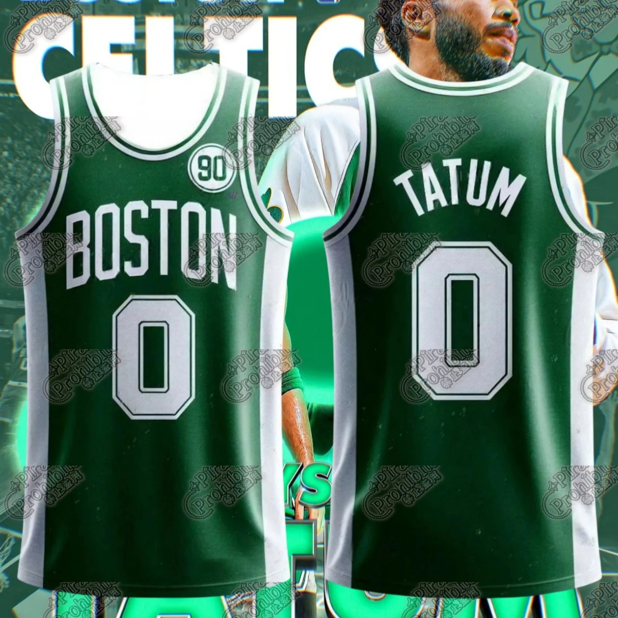 

The Latest Best-selling Luxury Brand Basketball Vest Series in 2025 Celtics No. 0 Tatum Jersey Green Men's and Women's Vest