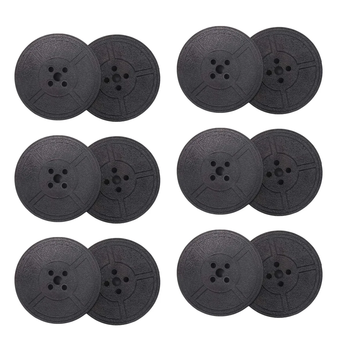 6Pack Typewriter Ribbon Twin Spool Typewriter Ribbon Ink Twin Spool Pack Ink Replacement Part for Most Typewriter(Black)