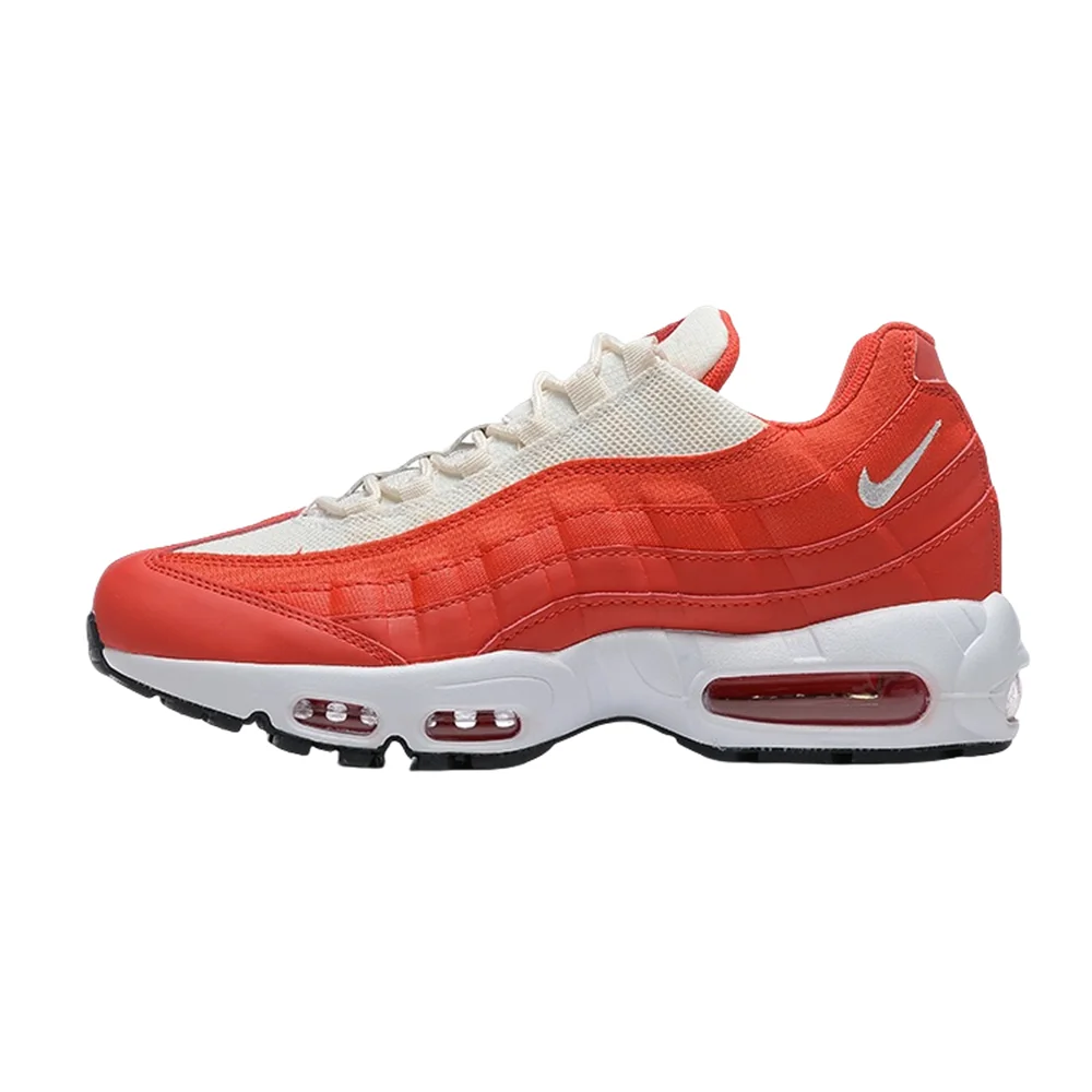 Nike Air Max 95 Herenmode Retro Comfortabel Veelzijdig Slijtvast Synthetisch Leer Loopschoenen Rode Rijst FN6866-642