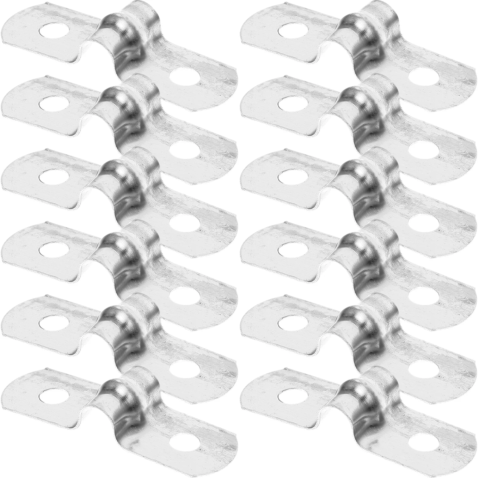 Pinces en forme de U en acier inoxydable, 100 pièces, matériau 201 M5, largeur 12mm, Supports de tuyaux, Clips en PVC, supports de montage de tubes, haute résistance
