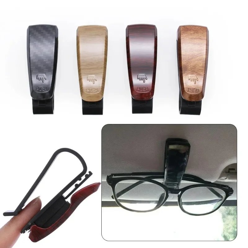 1 Pcs 65x 25 X 35mm Wood Car Glasses Holder Reading Glasses Sunglasses Eyeglass Placement Auto Fastener Clip Tool