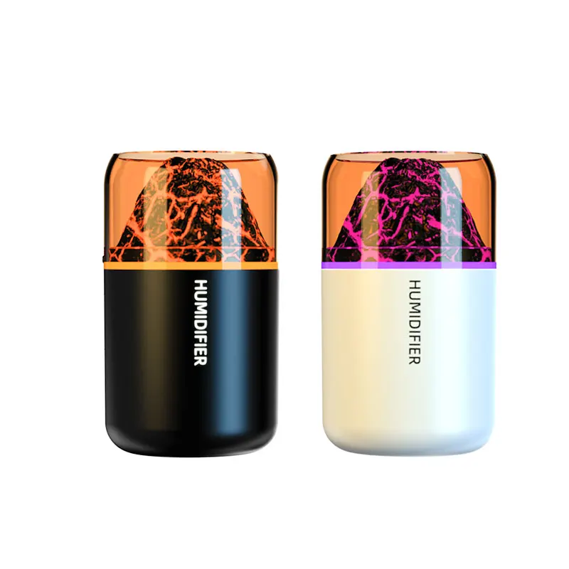 جهاز ترطيب المصباح الملون البركاني المقلد USB للعلاج بالروائح مناسب للاستخدام في السيارات والمنزل وغرف النوم كهدية،