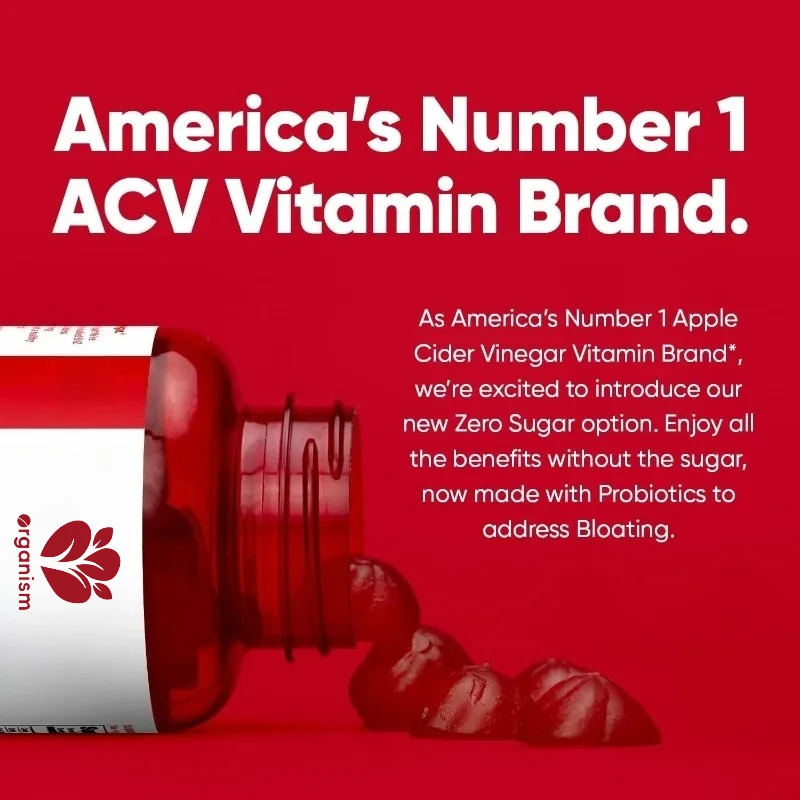 Apple cider vinegar gummies contain vitamin B12 probiotics - vegan, plant-based, non GMO, gluten free, and gelatin free.