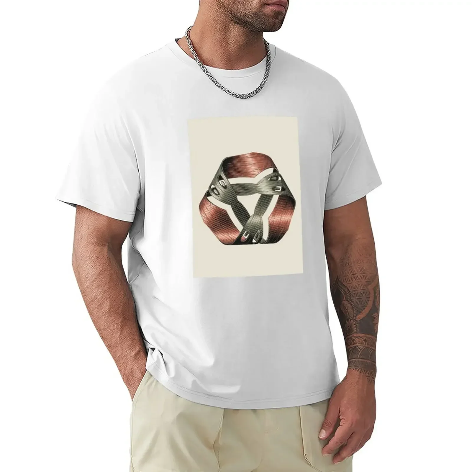 M.C Escher Mobius Strip T-Shirt blanks funnys summer top mens workout shirts