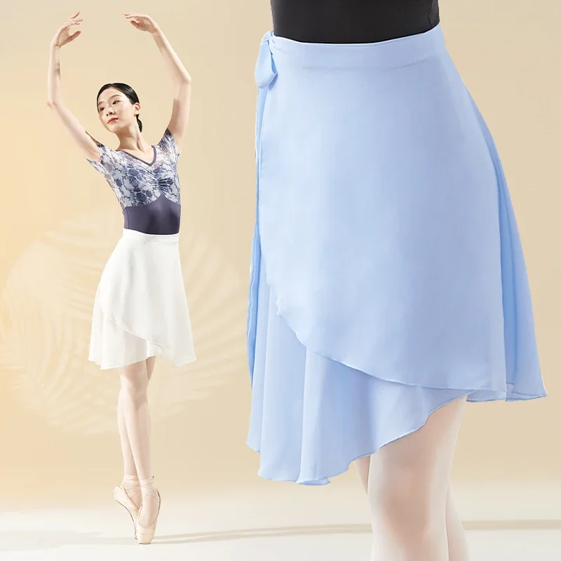 

2025 Falda de Ballet para mujer, falda larga de gasa, tutú de Ballet para adultos, falda de baile con cordones de hadas