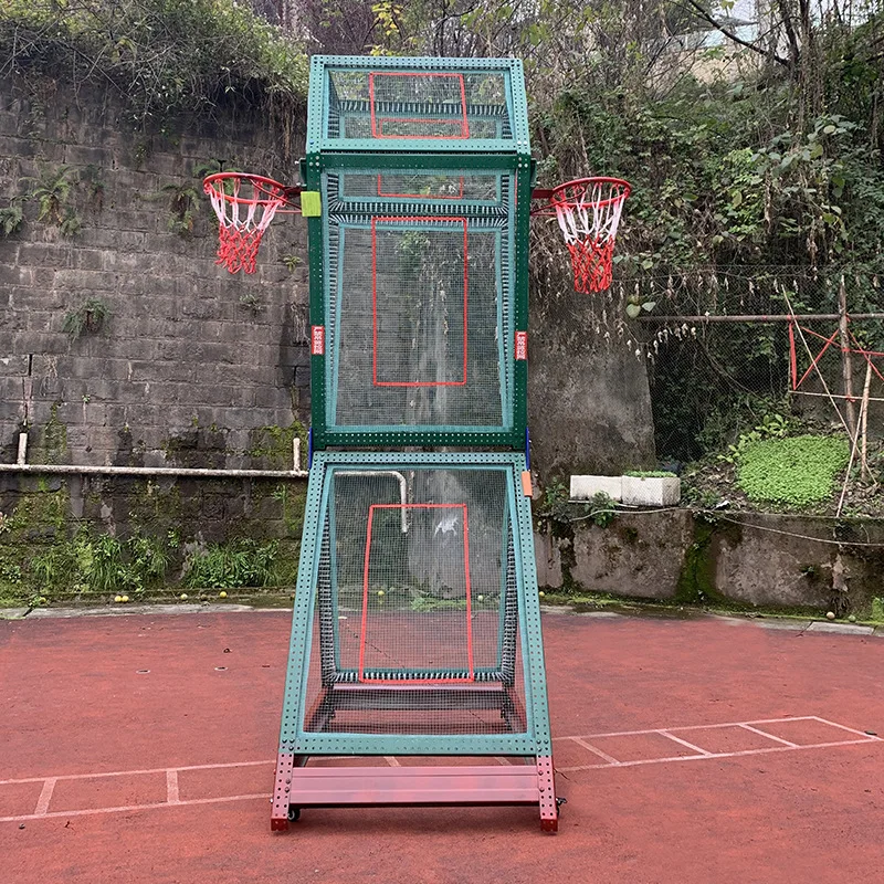 Basketball Hoop Training Net Basketball Rebound Net Single Practice Training Frame Movable Rebound Wall Service Trainer
