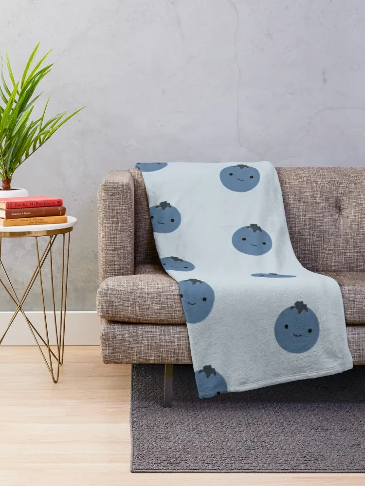 Cute Kawaii Blueberry Throw Blanket warm for winter sofa bed Blankets