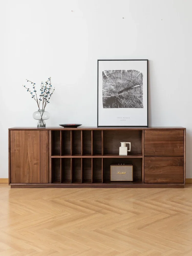 

TV cabinet, storage cabinet, modern minimalist multifunctional bookshelf, walnut dining cabinet