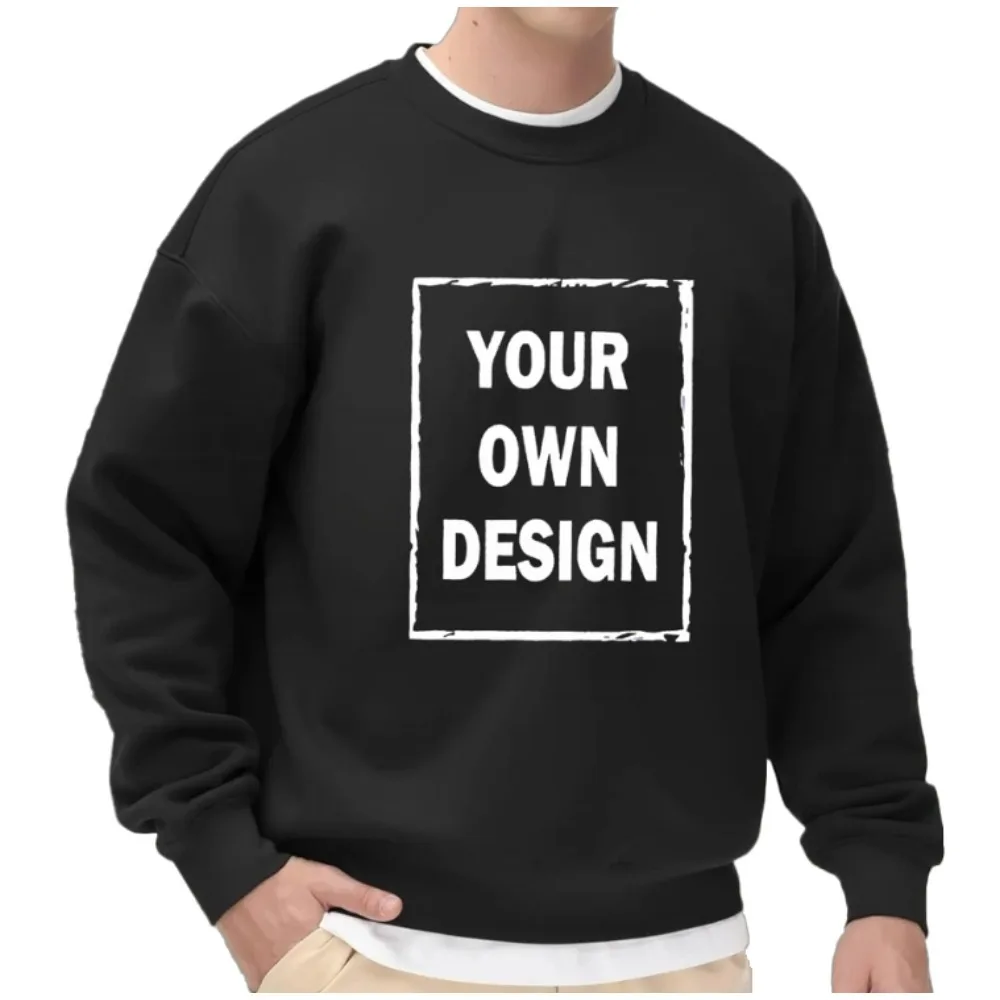 New Unisex Sportswear for Men's and Women's Casual Sweaters, Free Custom LOGO Round Neck Sweaters, Trendy and Fashionable.