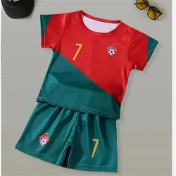 Children's Clothing Boys T-Shirt Set 3-12 Year Top and Bottom Clothes Set Basketball Soccer Fashion Summer Wear Sport Uniforms