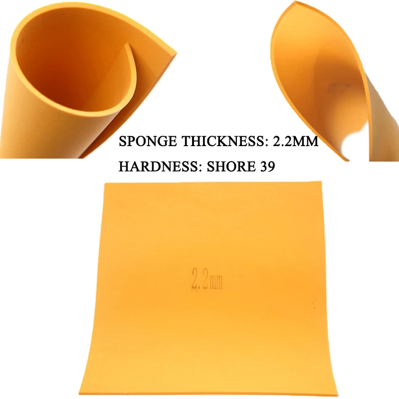 2.2mm Table Tennis Sponge High Density Shore 39 Hardness Internal Energy High Elasticity Ping Pong Sponge for Rubber 1/2/4pcs
