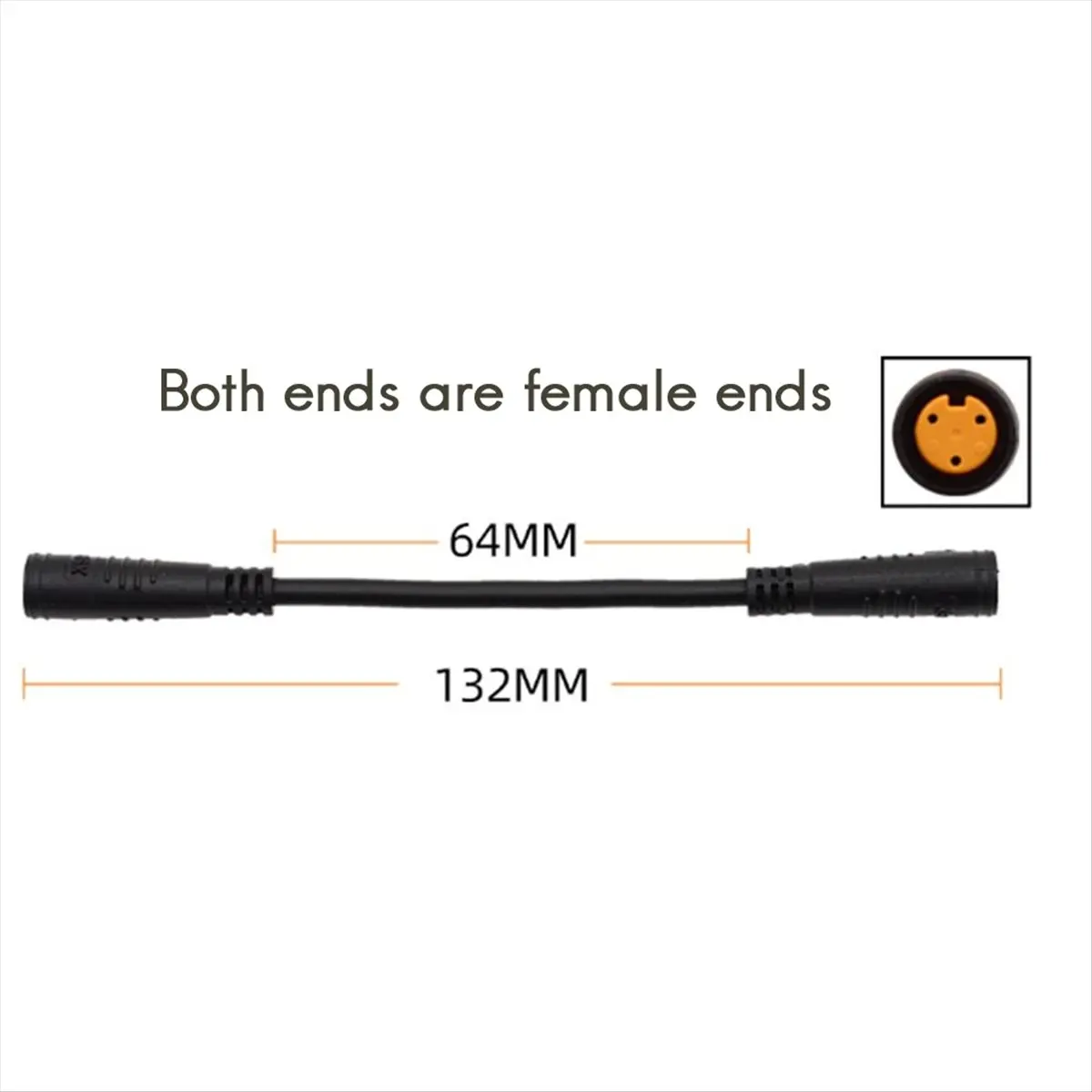 【Socket】 3 Pin E-Bike Throttle Connectors Electric Bicycle 3 Pin Sensor Thumb Throttle Cable Motor C