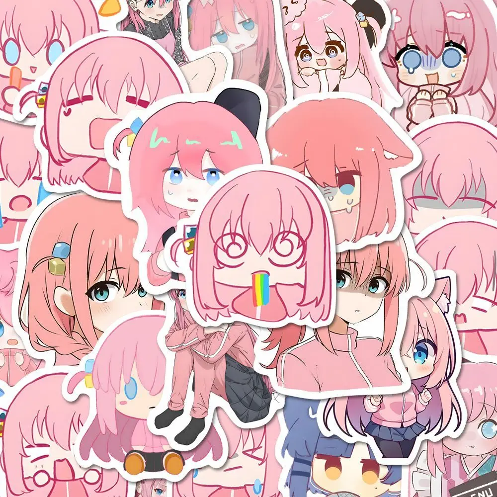 110PCS Anime BOCCHI THE ROCK! Gotoh Hitori Girl Stickers For Laptop Guitar Phone Luggage Waterproof Graffiti Helmet Car Decal