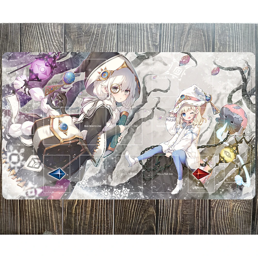 Yu-Gi-Oh Playmat Risette of The White Woods & Asteria Game Card Pad YGO Mat KMC TCG YuGiOh Mat M-219