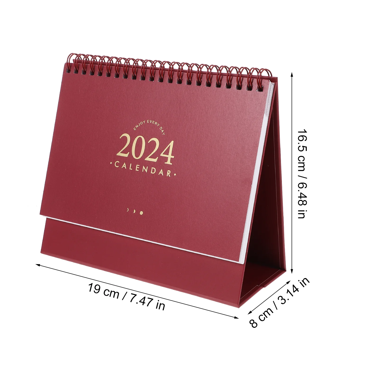 2024 Desk Office Decor Dec Standing Office Decor Months Agenda Planner Coil Binding Ruled Blocks Home Office Pink Desk Calendar