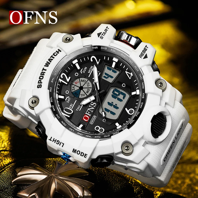 OFNS Top Brand Sports Men\'s Watches Military Digital Quartz Watch Man Waterproof Date Wristwatch Men Clock relogios masculino