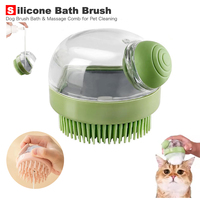 Pet 3 in 1 Steam Cat Brush Soft Rubber Dog Bath Brush  with Soap Dispenser Pet Hair Remover Care Grooming Cleaning Massage Comb