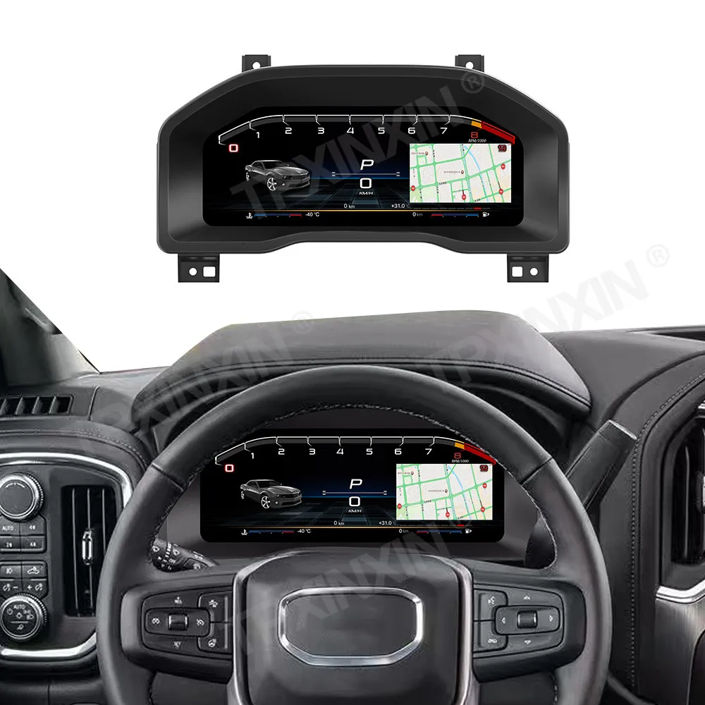 Panel Digital con Pantalla de 12.3 Pulgadas para Chevrolet Silverado GMC-SIERRA 2019-2023, Velocímetro LCD, Panel de Instrumentos Virtual