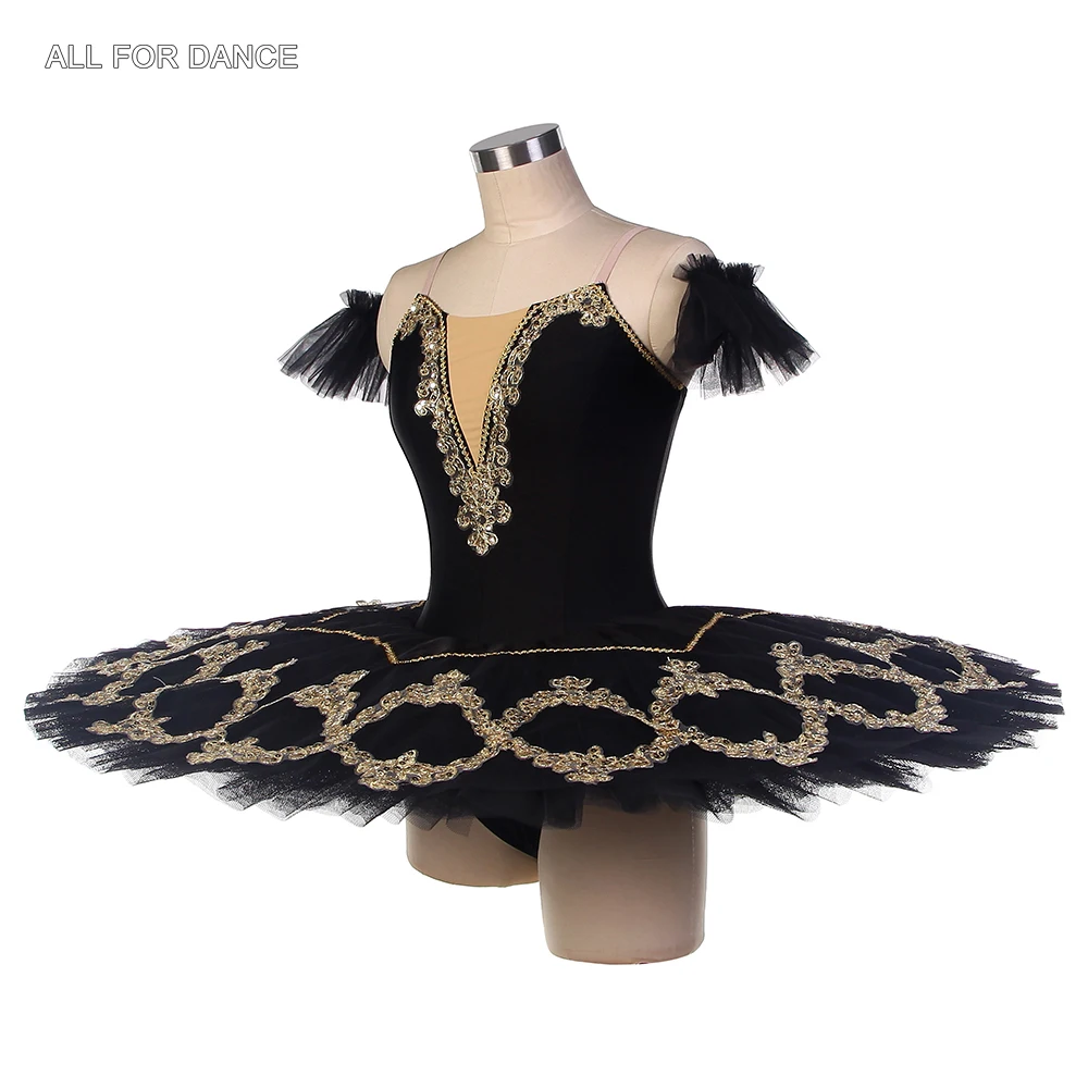 BLL549-Tutu pansement de ballet pré-professionnel pour filles et femmes, corsage en velours extensible noir, performance sur scène