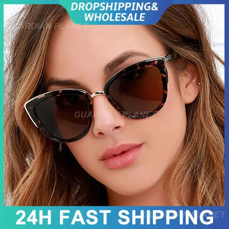 Sun Glasses Fashion Outdoor Goggles Sunglasses Leopard Summer Shades Cat Eye Sunglasses Clear Lens Uv Protection For Women Men