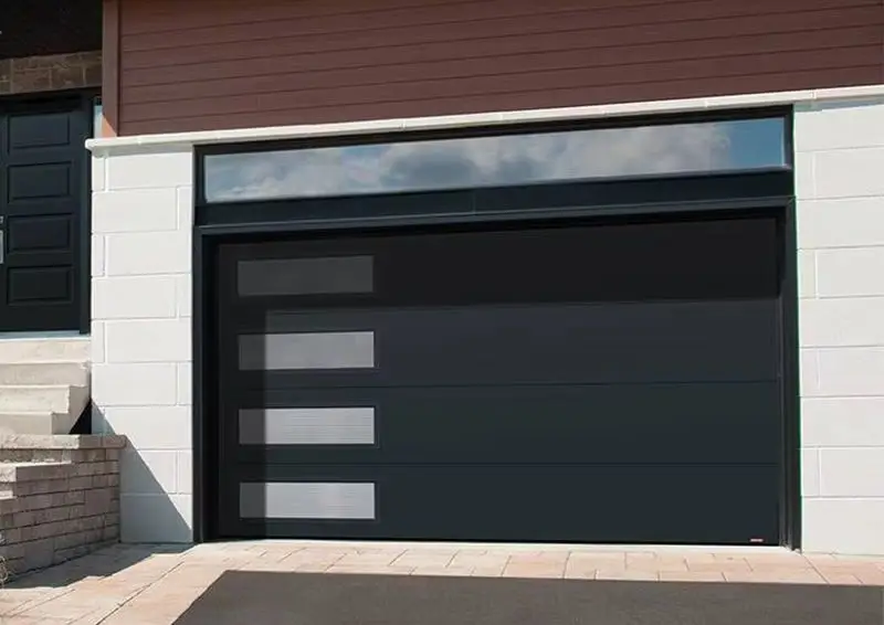 Garage Door Glass Customized Size Heavy Duty Theft Proof Opener Steel Sectional Automatic Vertical Lift With Remote Control