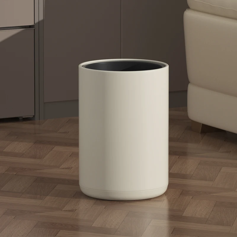 Leasylife 8L/ 2.1 gallon metal small bin, bathroom bin, light luxury double bin suitable for bedroom, living room, powder room