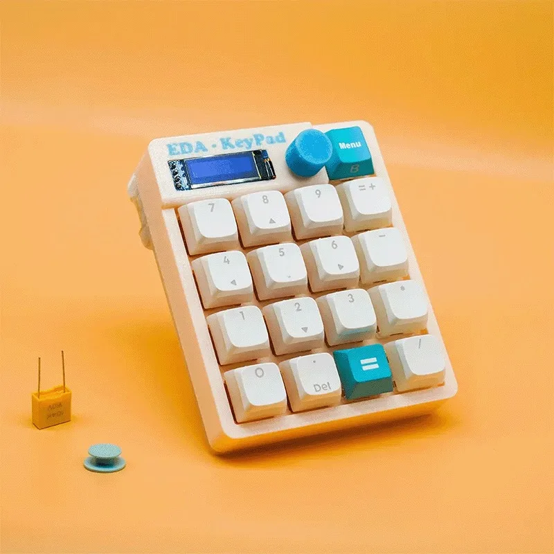 EDA-Keypad لوحة المفاتيح الميكانيكية مخصصة 17key RGB لوحة مفاتيح مريحة صغيرة Esports الألعاب مكتب لوحات المفاتيح الميكانيكية هدية DIY بها بنفسك