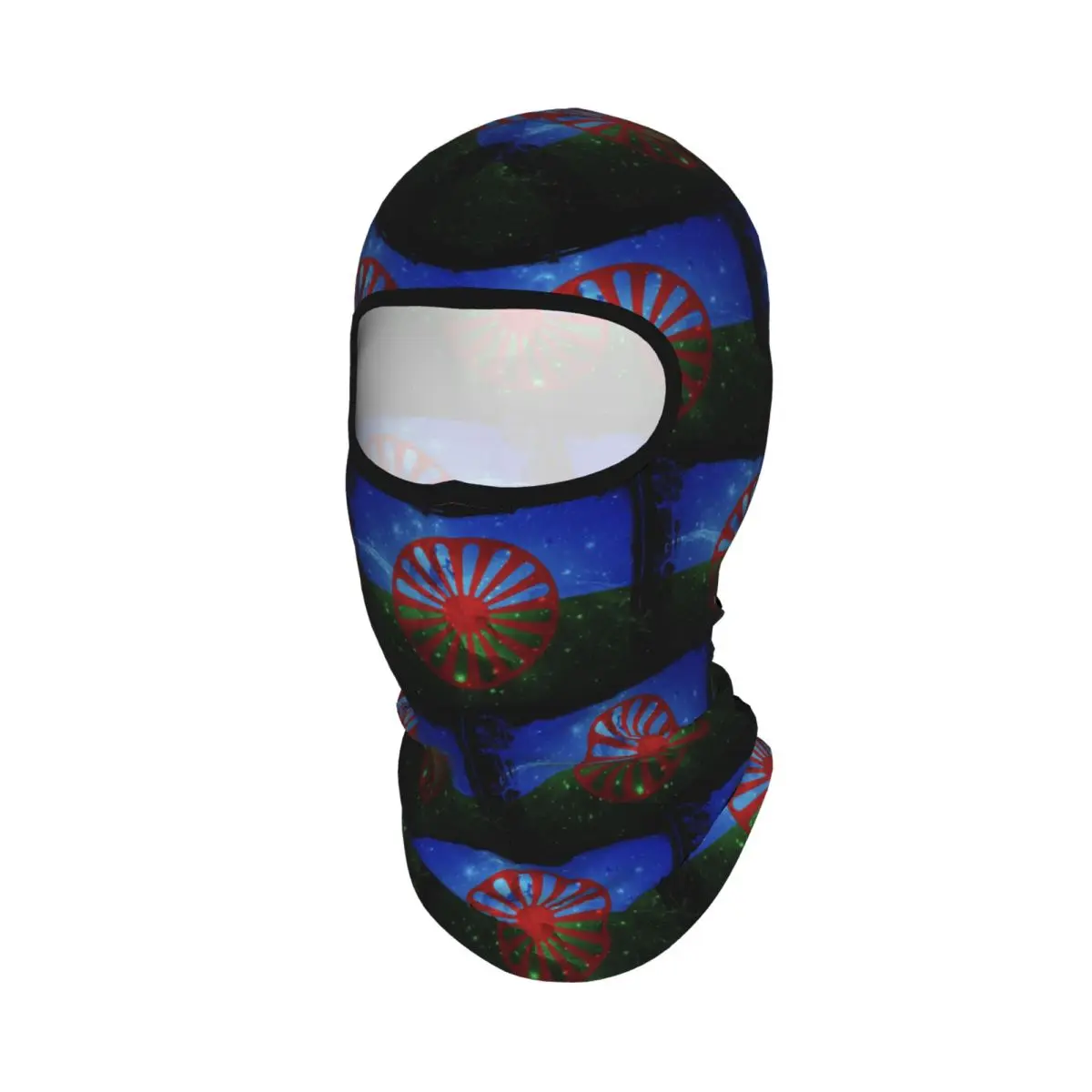 Romany Gypsy Flag Breathable Thin Balaclava Full Face Mask Sun Protection Neck Gaiter For Motorcycle Fishing Outdoor