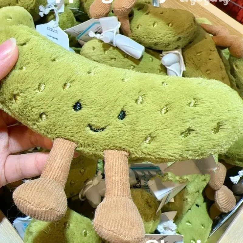 15/26cm Green Sour Pickled Cucumber Plush Toy Doll Soft Stuffed Plants Funny Plush Toys For Girls Kids Birthday Gifts Home Decor