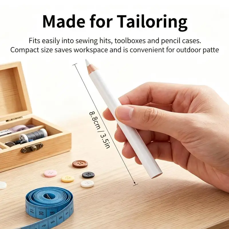 10PCS White Tailor Pen Fashion Dress Marker Sewing Tools Chalk Cut-free Tailor Garment Pencil Sewing Accessories Fabric Pencils