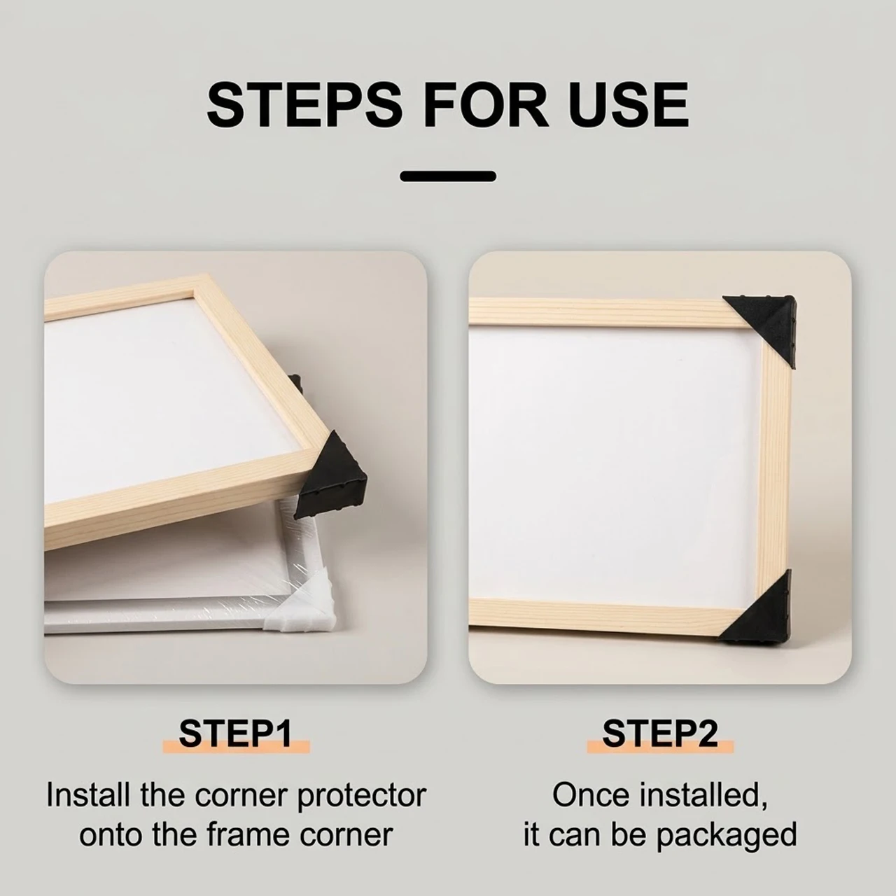 Corner Protectors for Picture Frames, Photo Albums and Oil Paintings, Anti-Collision Edge Guards for Transport Packing