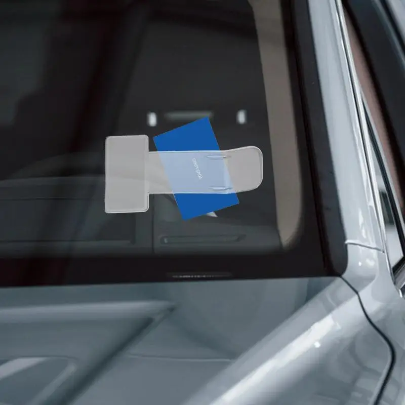 Clear Car Vehicle Parking Ticket Receipt Permit Card Holder Clip Sticker Windscreen Plastic Universal Car Accessories