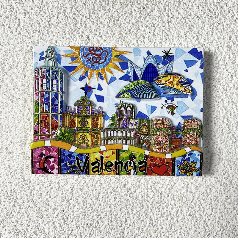 

3D Valencia Spain Fridge Magnets, Colorful Resin Artwork, Decorative Room & Home Decor Magnets - Cute & Refrigerator Magnets