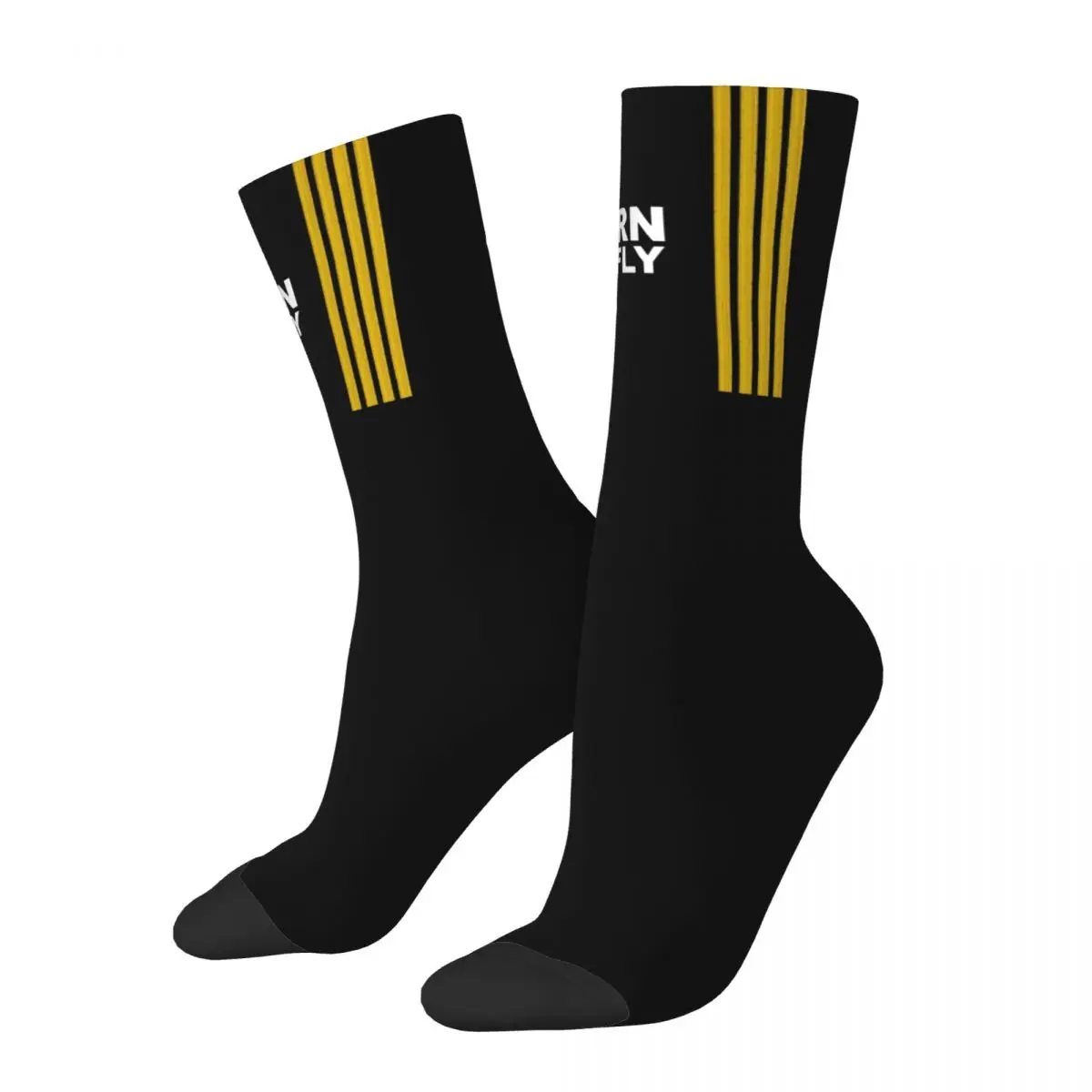 Airplane Pilot Born To Fly Captain Stripes Men Women Socks Windproof Novelty Spring Summer Autumn Winter Stockings Gift