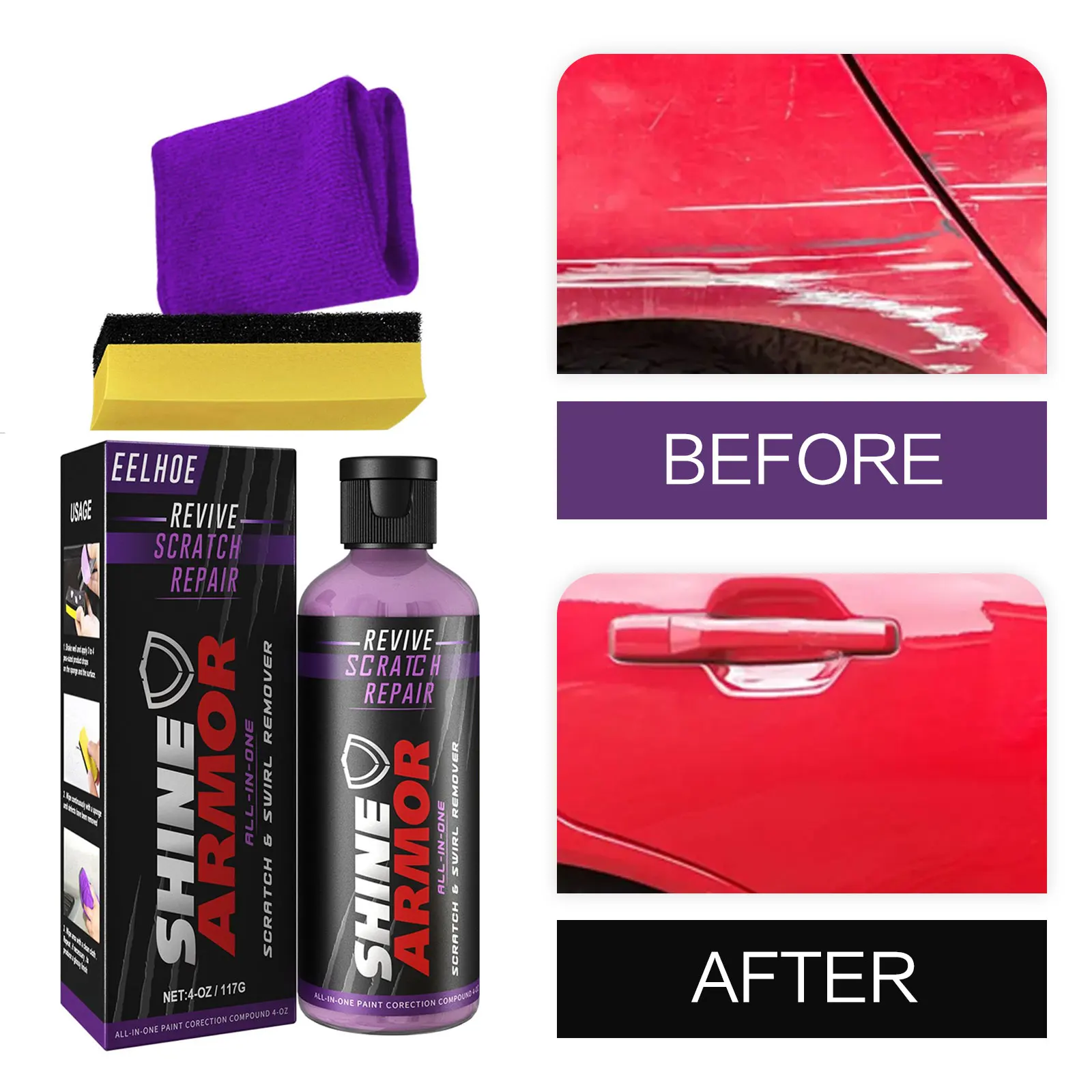 Car Scratch Remover Swirl Removal Anti Scratch Repair Polishing Auto Body Grinding Paint Care Maintenance Auto Paint Restorer