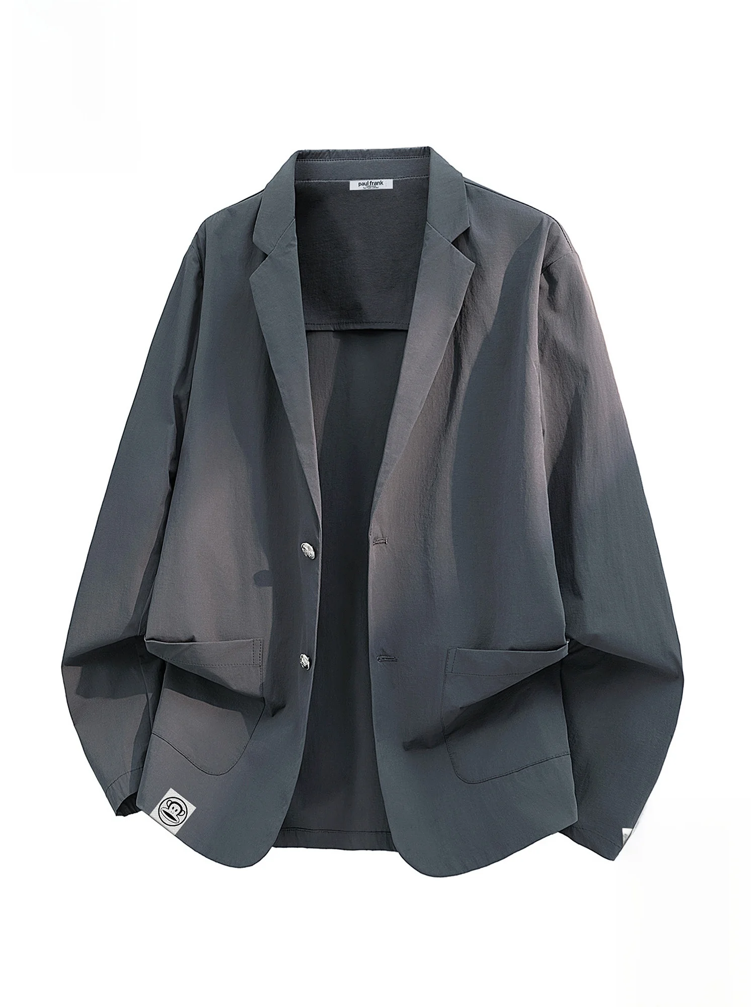 

PaulFrank Loose Fit Single Button Casual Men's Suit Jaet Spring 2026 Korean Sle Big Mouth Monkey Design Polyester Blend