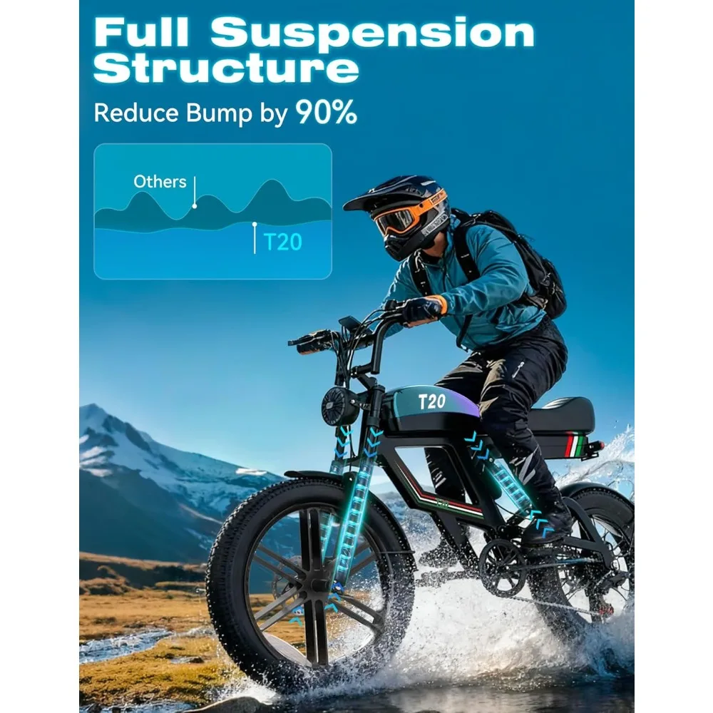 

Adult Electric Dirt Bike 2500W Peak Motor 33MPH 48V 23AH Battery 100 Miles NFC/Password Customized Electric Bike for Riders