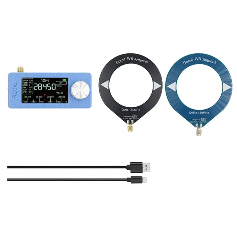 

【Акция】Портативное радио SI4732 10 кГц-180 МГц с IPS-экраном 1,9 дюйма, USB, AM/FM, карманное мини-радио, SW/MW/VHF с антенной