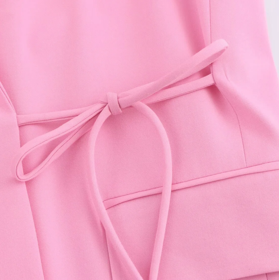 Explosões jaqueta feminina com cadarço estilo europeu e americano primavera moda tendência coringa atacado
