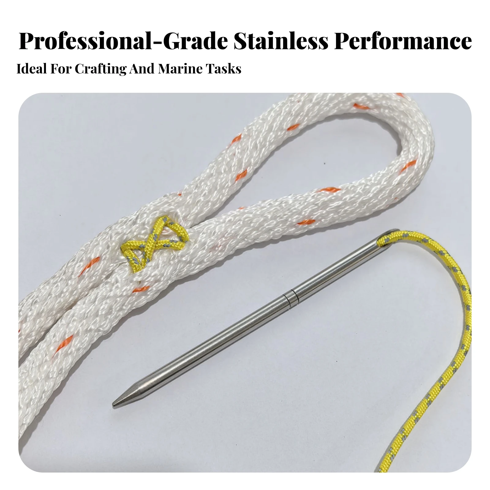 Rope Splicing Tool Sturdy Rope Weaving Tool Marlin Spike Precision Hardened for Boaters, Paracord Projects, Dog Leash Repair view 2