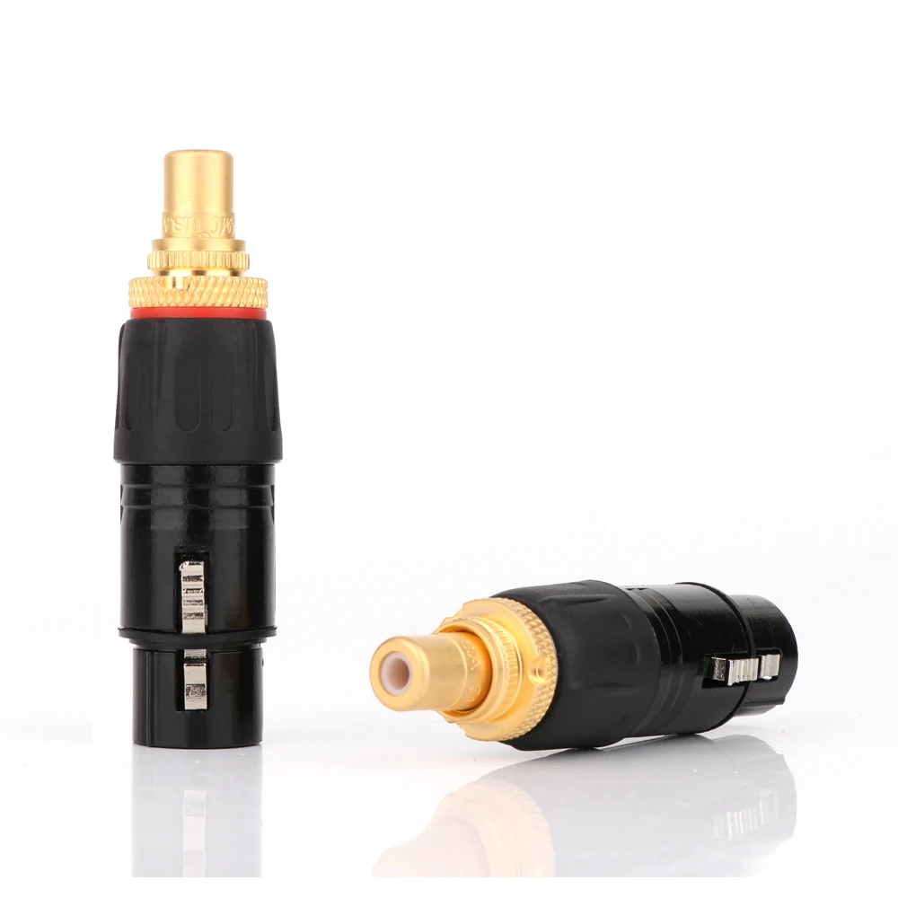 4Pcs/set NEUTRIK HIFI Audio Connector RCA To XLR Male Female Plug Gold Plated Connector Plugs