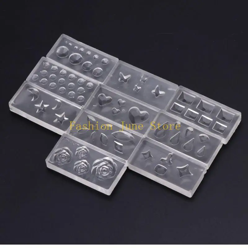 

N5KA 10x Art Mold Decortive Silicone Mold Moon Art Making Tools Resin Casting Molds Manicure DIY Template Craft Art