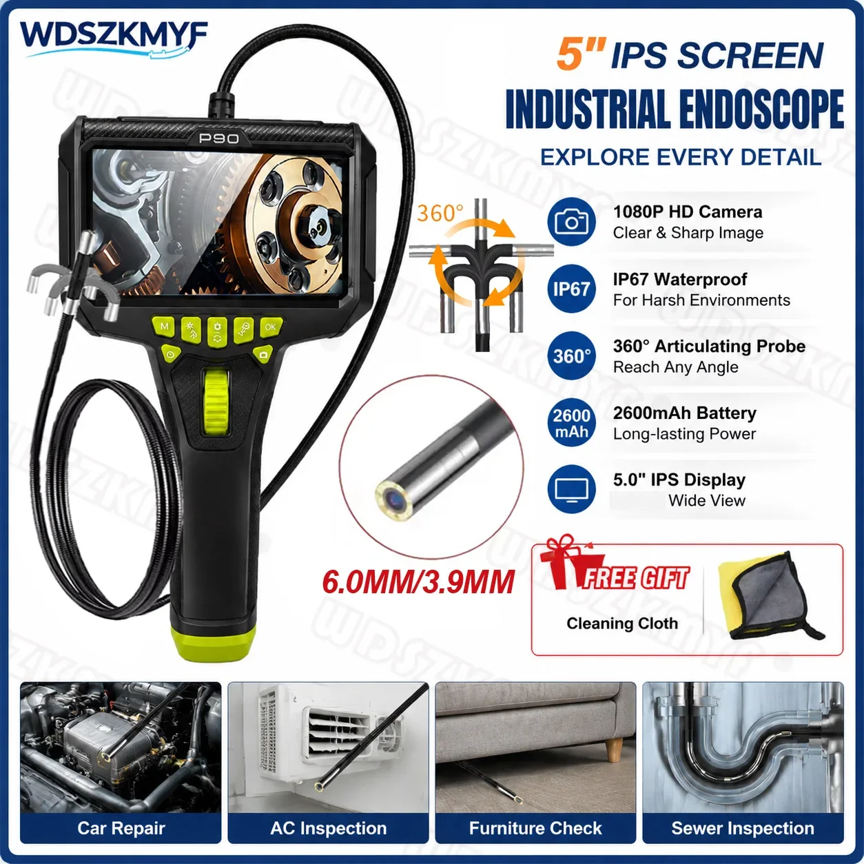 3.9mm/6.0mm Lens Borescope 5